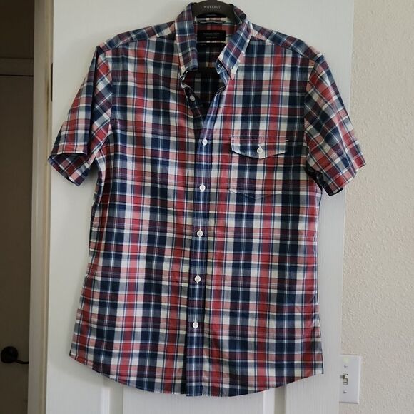 Norstrom Men's Shop, trim fit, medium, button down short sleeve - Picture 1 of 4
